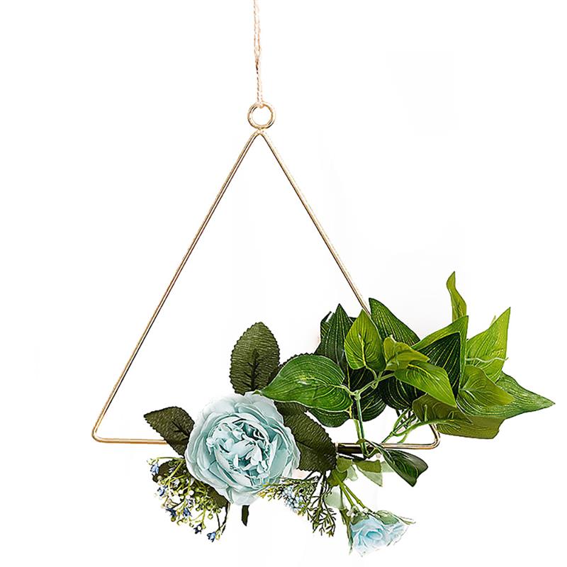 Criativo tapeçarias de parede ins vento ferro metal flor quadro parede-montado banquete decoração simulação flor casa pingente: 04