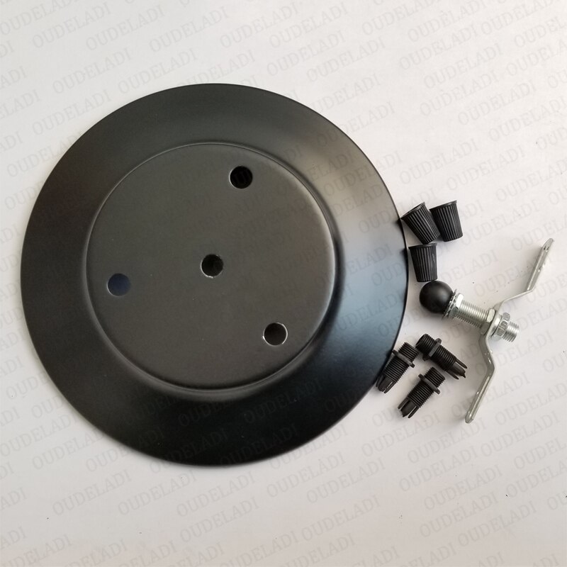 Spin lamp hanglamp plafond schotel retro restaurant bar multi kop accessoire zwarte ijzeren plaat