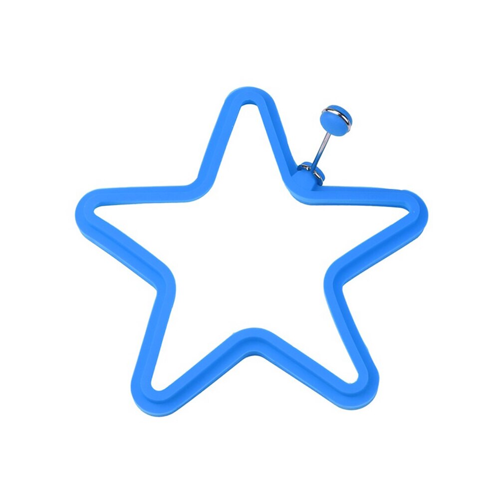 Ster silicagel gebakken eivorm antiaanbak eierringen koken ei gebakken pannenkoek omeletten vormringen keuken kookgereedschap hh: Blauw