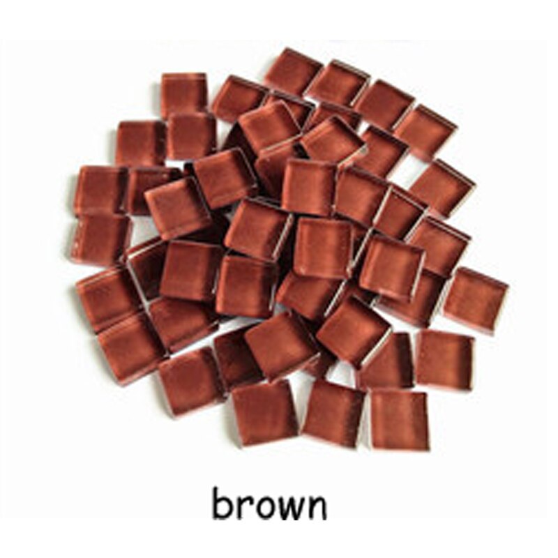 Micro Glas Tiny Mini Mozaïek Tegel DIY Hobby Kinderen Handgemaakte Crystal Gratis Stone Craft Materiaal Creativiteit: Bruin