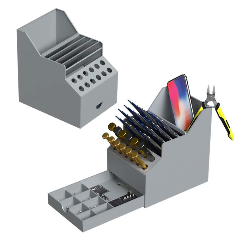 Plastic Tool Box Schroevendraaiers Pincet Tang Elektronische Component Opbergdoos X4YD