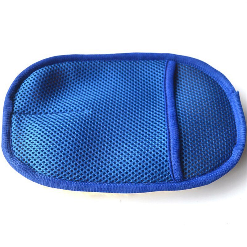 Künstliche Wolle Auto Waschen Handschuhe Möbel Glas Staub Haushalts Handschuhe Korallen Vlies Samt Reinigung Schwamm Tuch Reiniger Unterlegscheibe: Blau