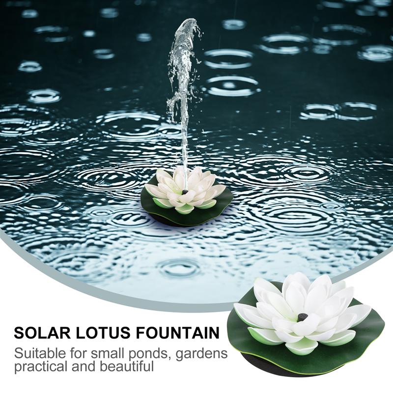 1Pc Garden Pool Pond Fountain Solar Fountain Outdoor Solar Fountain (White)
