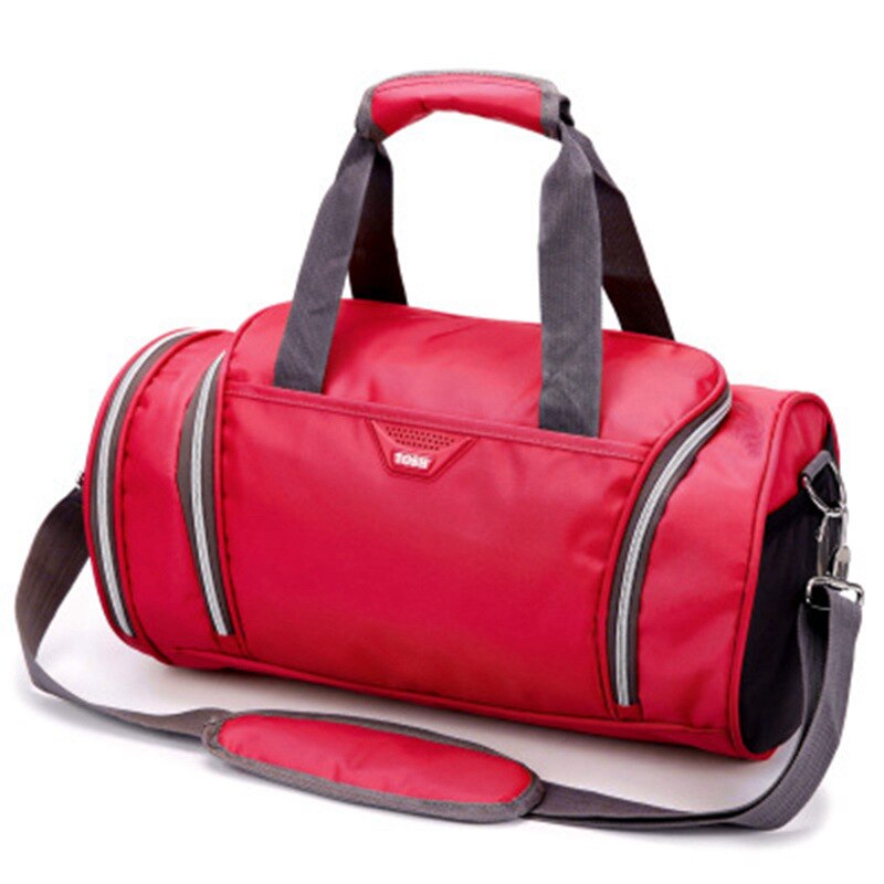 wasserdichte Frauen Sport tasche Männer sporttasche Rucksack Fitness Reise Handtasche Außen Separaten Raum Für Schuhe Sack Sport tasche männlichen: rot