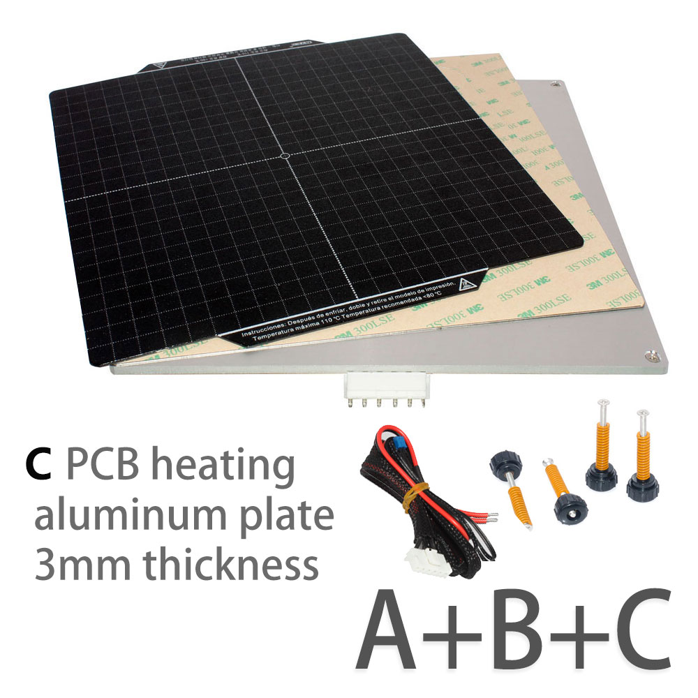 Upgrade Magnetic Steel Sheet Base soft Magnetic Surface Plate post for 3D Printer Bed Print Tape Heatbed Sticker Non PEI: A B C