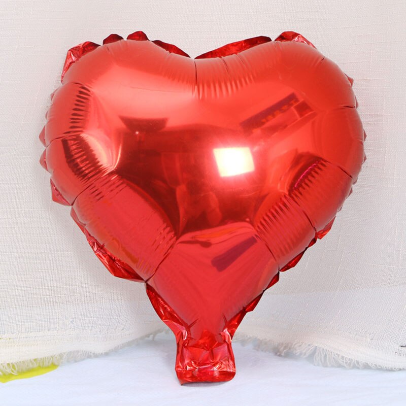 10 inch heart-shaped helium balloon wedding balloons ceremony decoration balloons love birthday balloons: Red