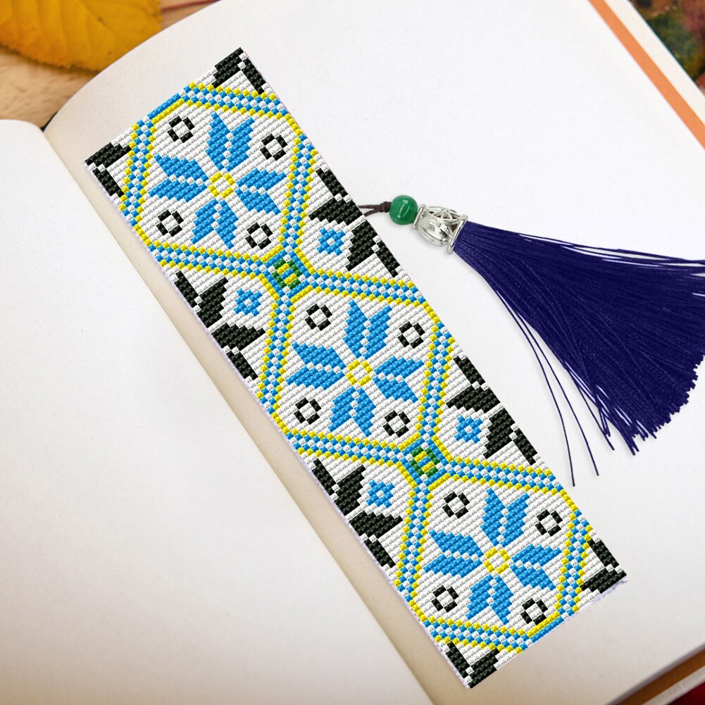 DIY Double Sides Cross Stitch Kits Bookmark Embroidery Stationery Double Sides Cross Stitch Kits Bookmark Embroidery