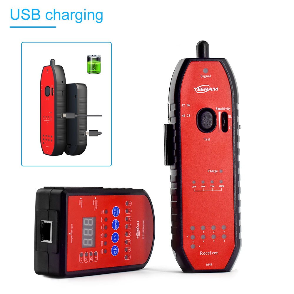 Network Cable Tester Cable Tracker RJ45 RJ11 Wire Tracker Telephone Wire Tracker Tracer Line Finder Multi-function Tracking line