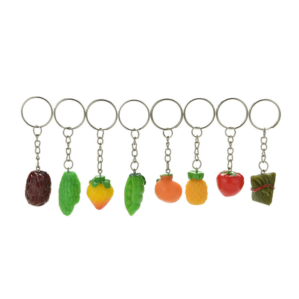 Vrouwen Tas Hanger Verschillende Groenten En Fruit Sleutelhangers Prachtige Knuffel Auto Kleine Ornamenten Hanger