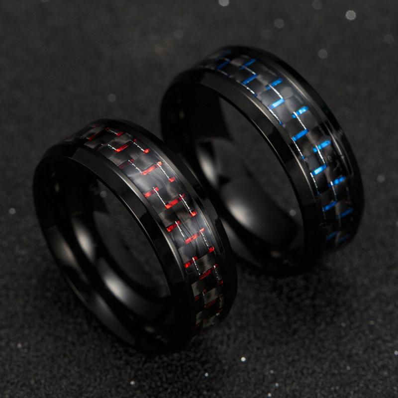 Men's Rings Carbon Fiber Jewelry Ring – Vicedeal
