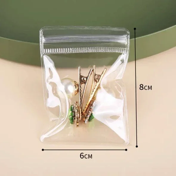 10/50 sztuk przezroczysty PVC organizer na biżuterię woreczki torby antyoksydacyjne kolczyki wisiorek naszyjnik bransoletka pudełko do przechowywania