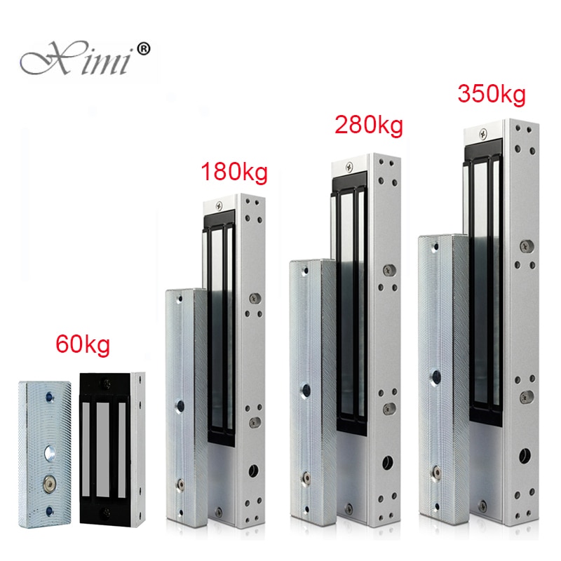 60/180/280/350KG Electronic Lock Electric Magnetic Door Lock 100/350/600/800lbs Suction Holding Force Electromagnetic Lock