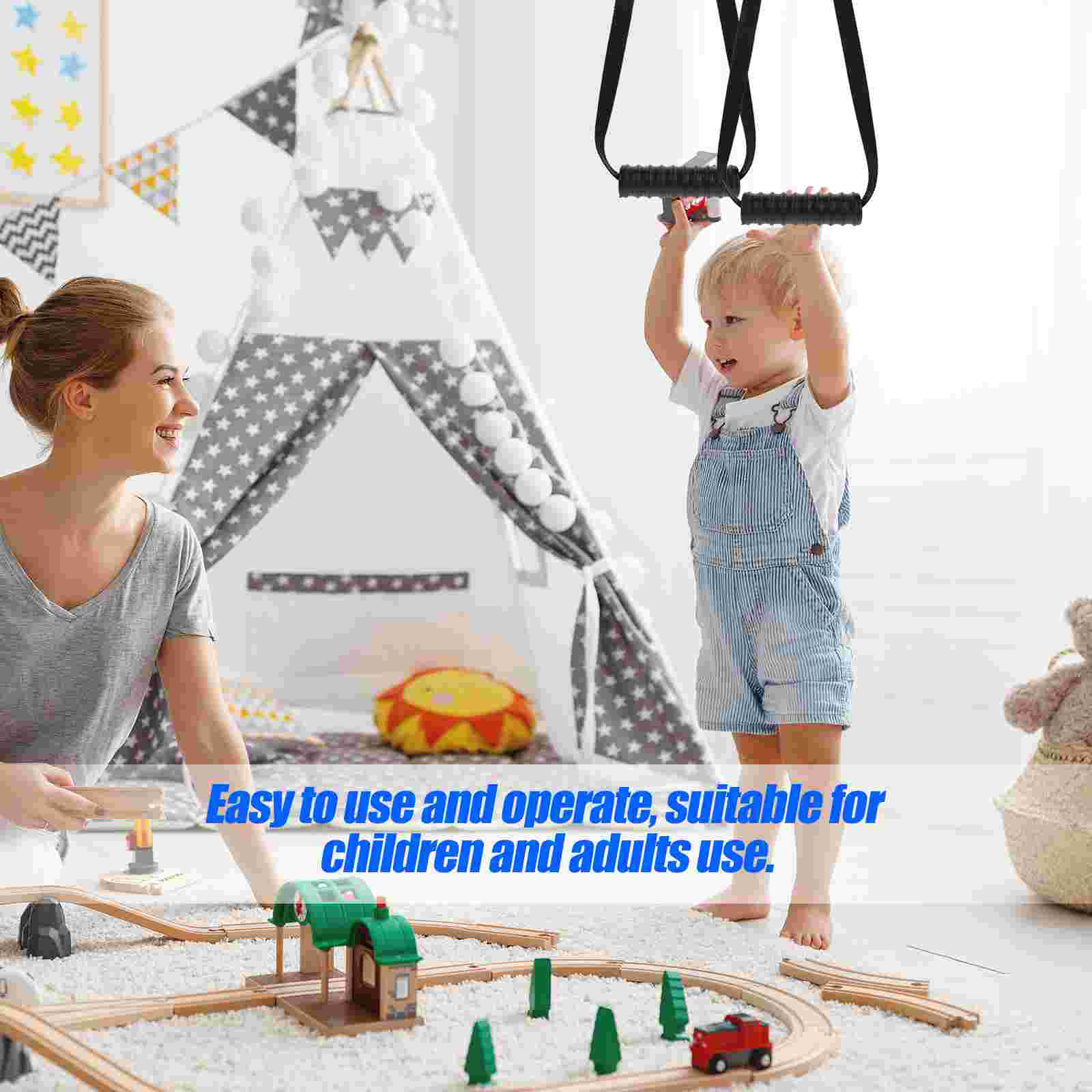 1 Pair Rope Cable Bar Handle Grip Muscle Workout Anti-slip Gym Handle