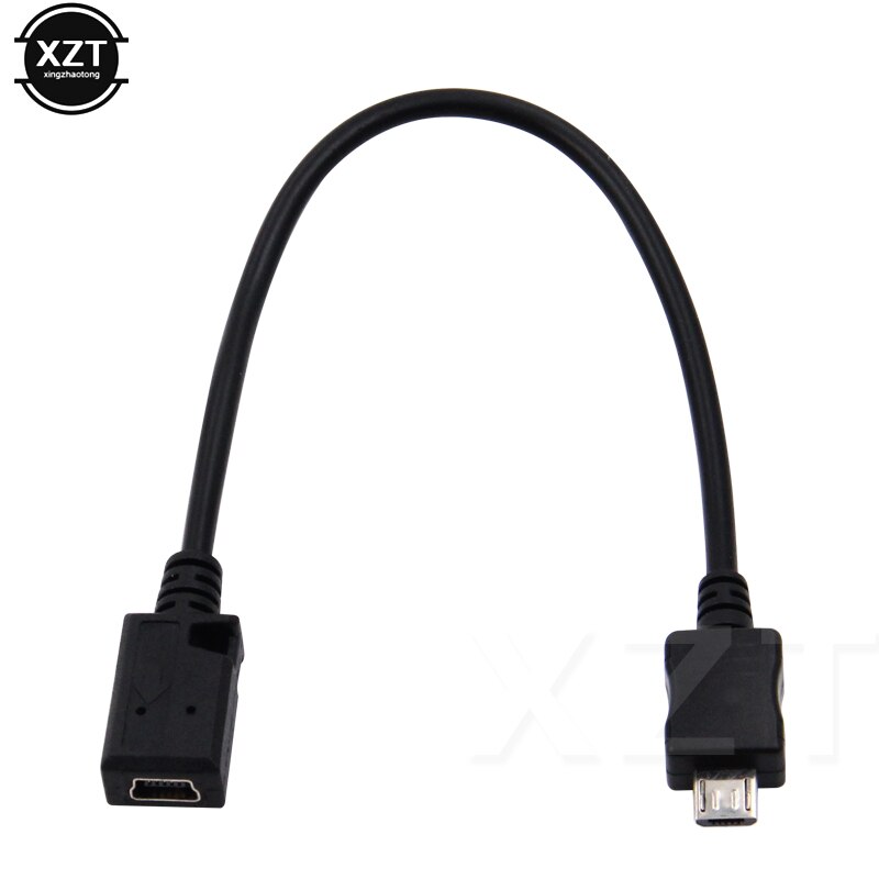 Mini USB Female to Micro USB Male Connector Adapter Cable for phones MP3 MP4 AND Computer