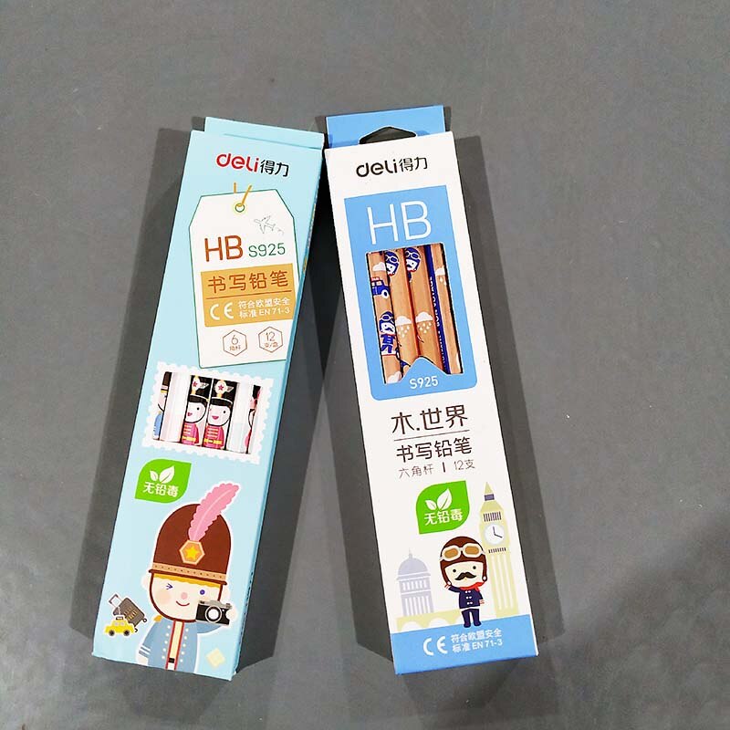 12pcs/Box Hexagonal HB Standard Pencils Soldier Sketch Drawing Pencils Set HB Non-toxic Pencils For School Students kids pencil