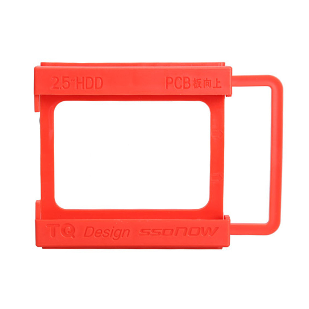 2.5 to 3.5 tommer ssd hdd harddisk montering adapter beslag dock holder plast rød til notebook pc ssd holder