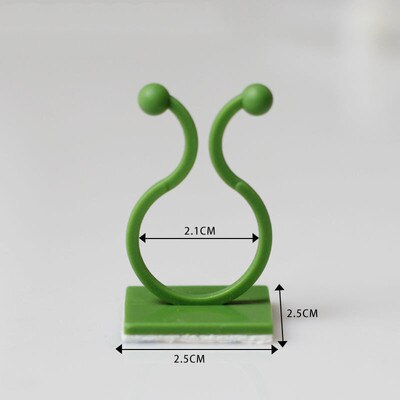 Plant Climbing Wall Clip Invisible Wall Vines Fixture Wall Sticky Hook Holder Plant Cages Plant Supports Clip Vine Clip: 10PCS / L   Green