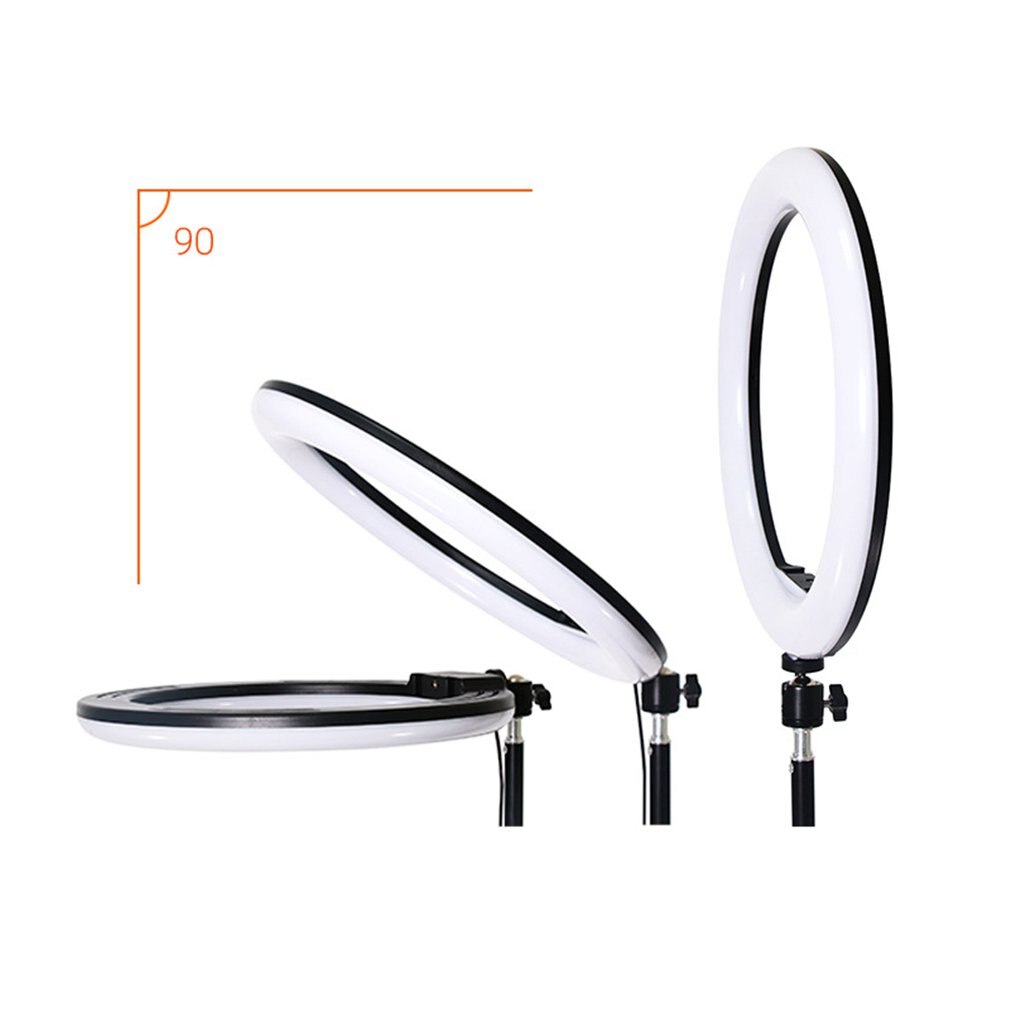 13 Inch Flat Ring Light Selfie Beauty Photography Mobile Phone Live Light Three Color Temperature LED Fill Light