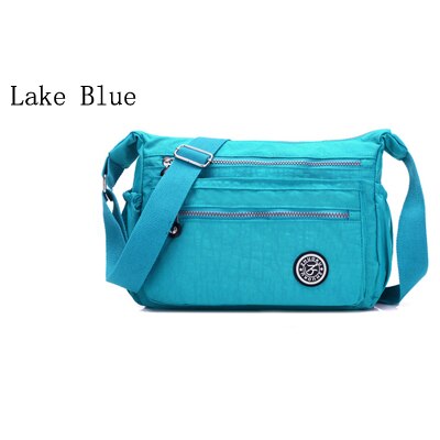 Frauen Bote Taschen Mini Damen Nylon Handtaschen Schulter Tasche Für Frauen Tote Handtasche Bolsas Feminina Umhängetaschen: See Blau