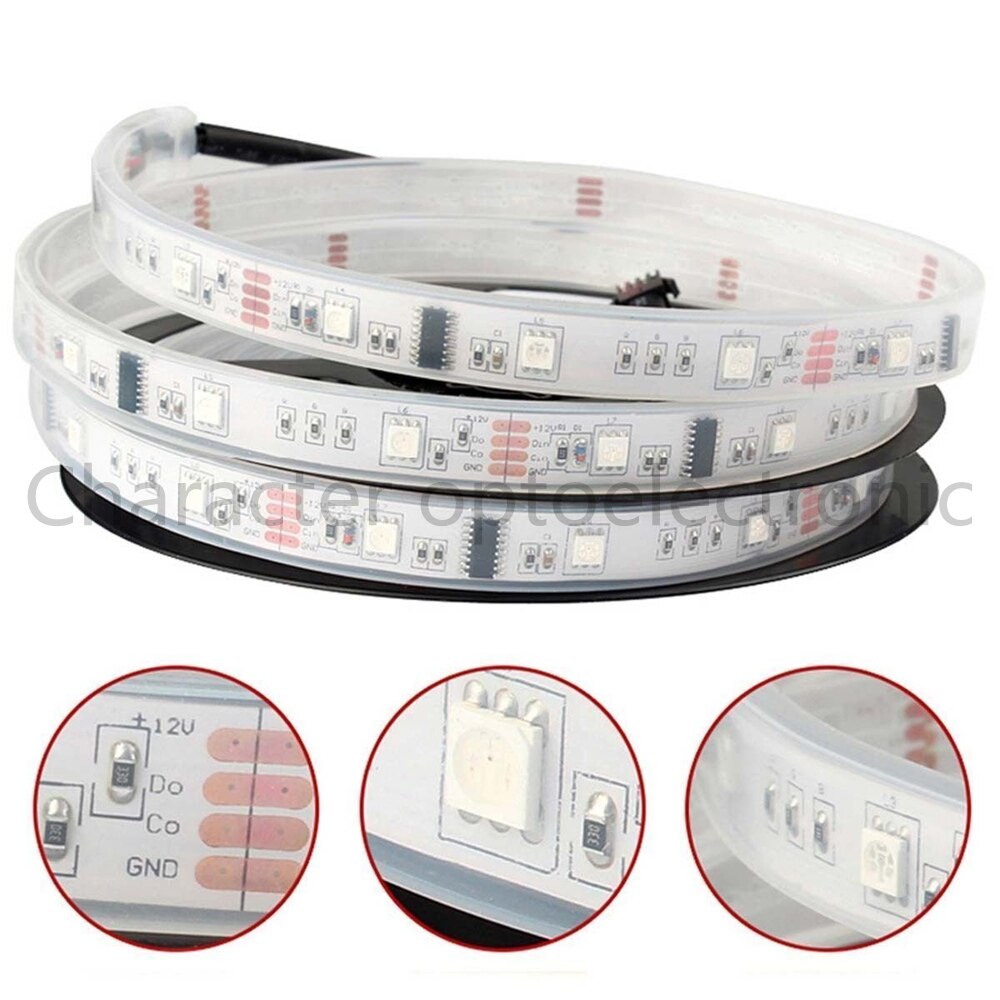 DC12V 6803 IC Digital RGB Led Strip 5050,30LED/m 5m 150LED Dream magic color 5050 RGB LED Strip Light IP30/IP67 Waterproof
