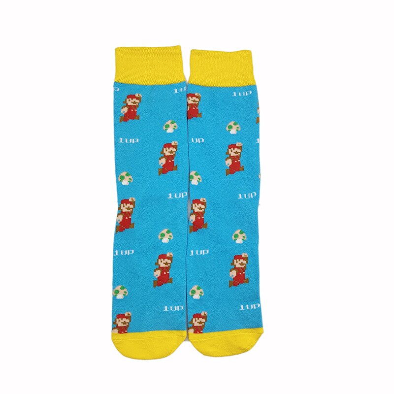 MD256 Mens calcetín de mujer patrón de dibujos animados de Hip hop fresco calcetines Skate divertido calcetines de colores: 4