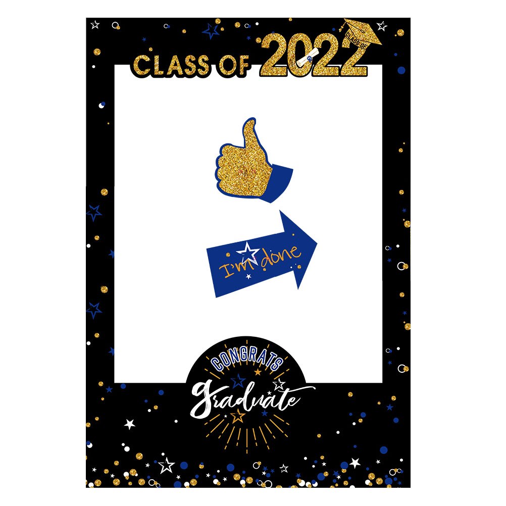 2022 Graduation Party Photo Frame Selfie Frame Fun Photo Prop for Decor