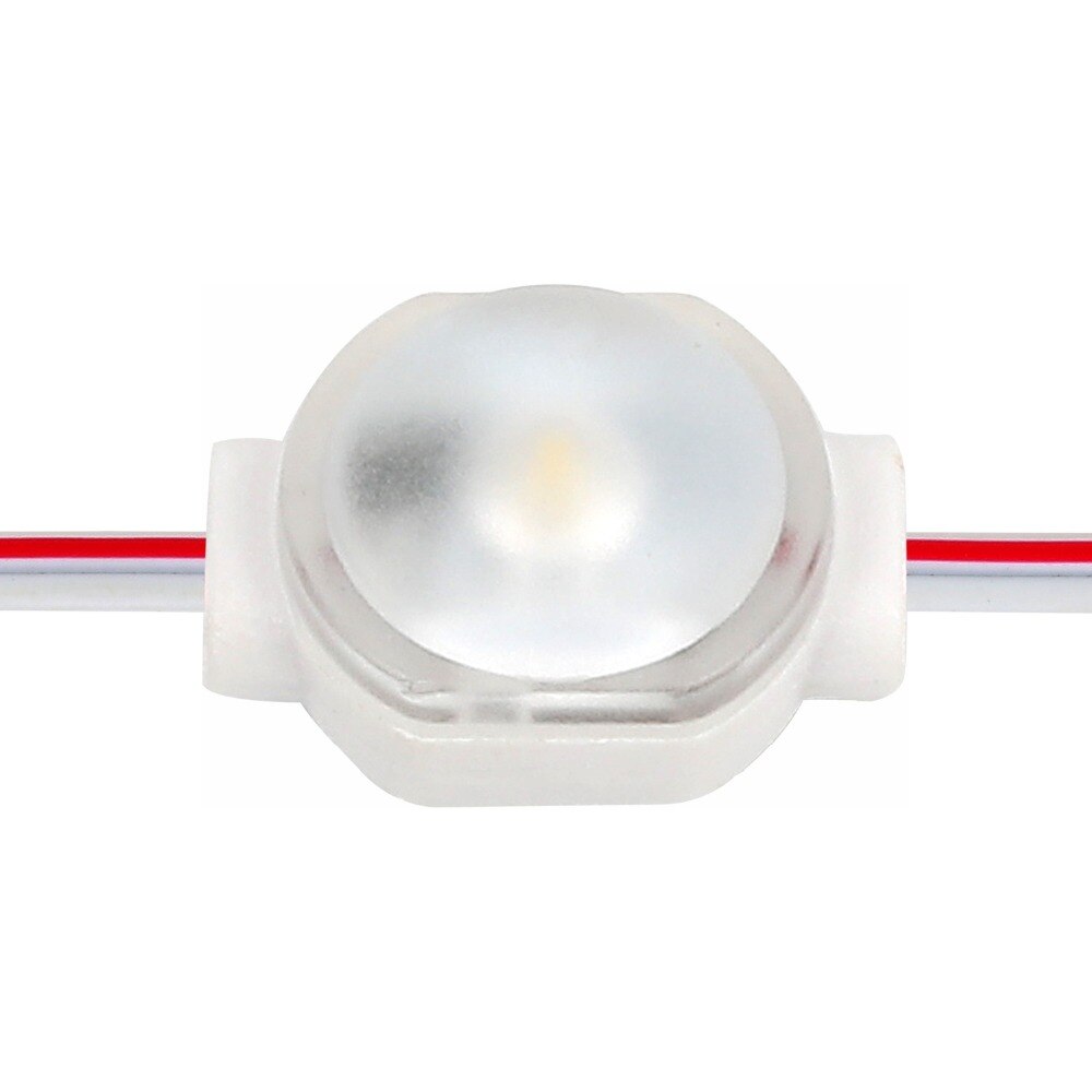 60 piezas 1 LED 180 grados luz trasera 0,72 W 6500 K LED blanco inyección Mini módulo DC12V blanco resistente al agua luz para signo de letra