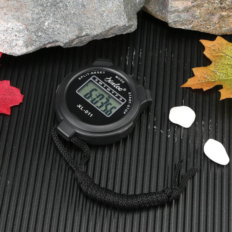 Stopwatch Portable Waterproof Handheld Sports Timer Digital LCD Sports Stopwatch Chronograph Counter Timers with Strap Battery