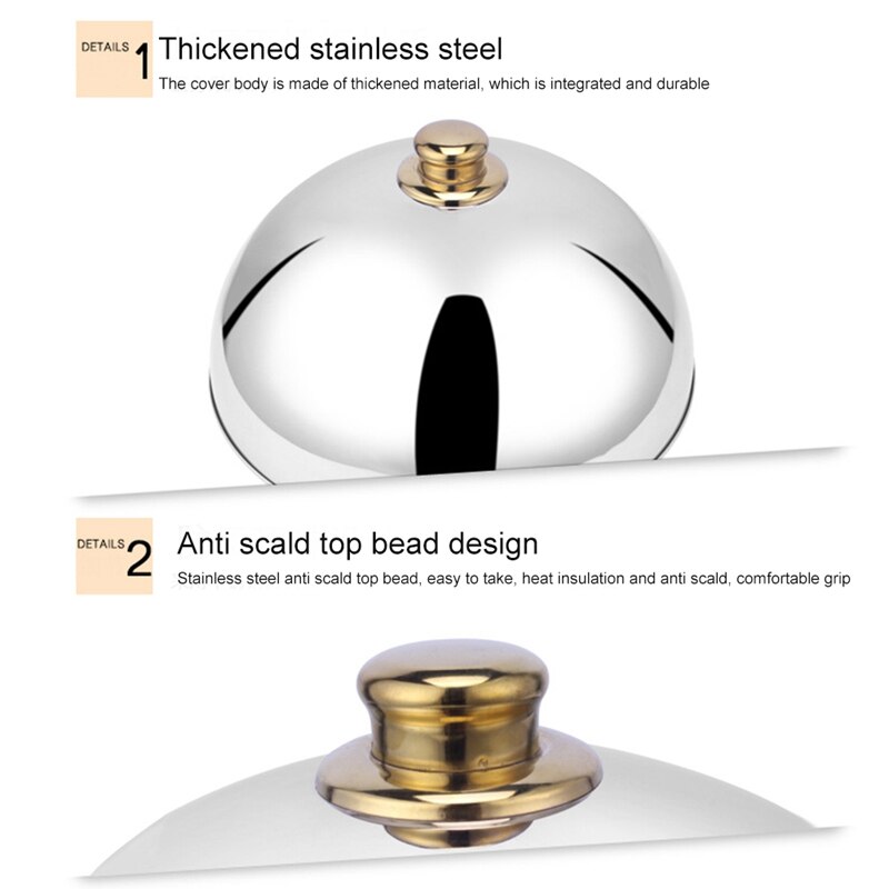 Stainless Steel Dome Dish Cover Table Food Cover Food Cover Western Restaurant Cover Teppanyaki Dish Cover