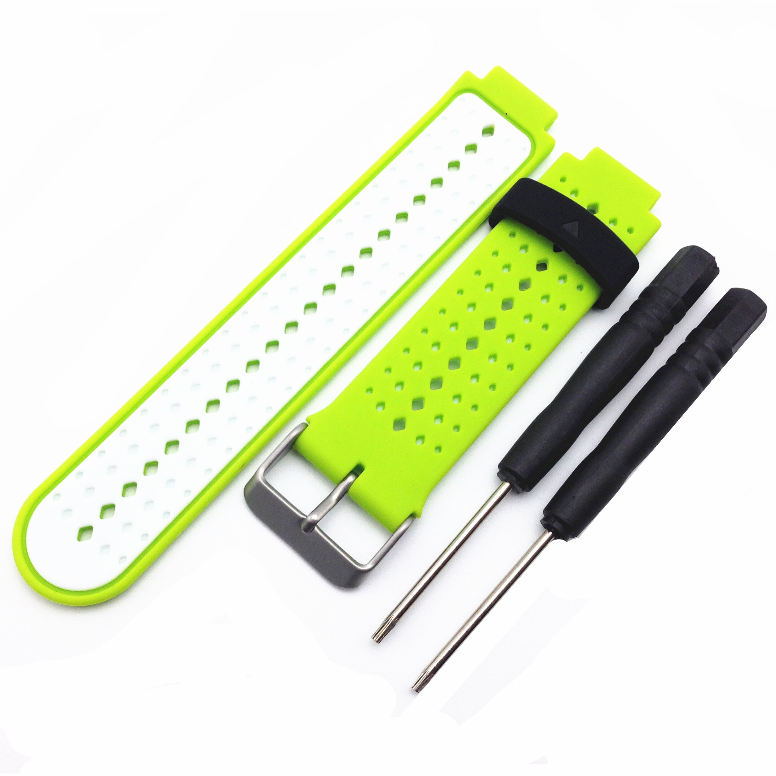 15 farben Silikon Strap Für Garmin Forerunner 235 Band strap Für Garmin Forerunner 220/230/235/620/630/735XT/235Lite Zubehör: Lime white