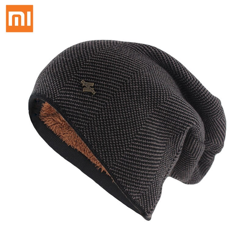 Xiaomi Mijia-gorro cálido de invierno para hombre y mujer, gorros informales de punto, gruesos, de terciopelo, para ciclismo al aire libre y esquí