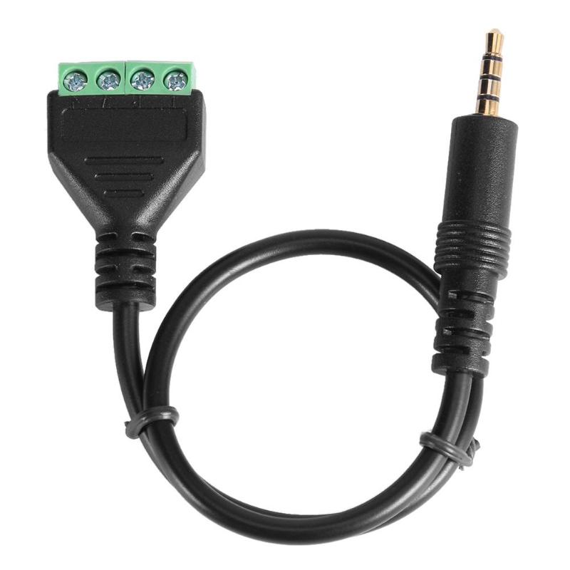 3,5mm TRRS Stereo 4 Poliger Stecker zu 4Stift AV Schraube Video Schild 30cm Balun Terminal Stecker Adapter kabel