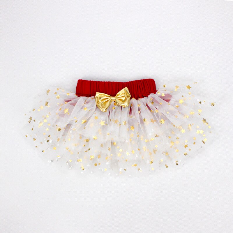 Jupe Tutu douce pour bébés filles | En mousseline de soie, modèle étoile, jupe Tutu de danse princesse, nœud de fête pour enfants