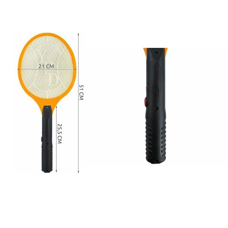 Raquette électrique pour matamosca, insectes, guêpes, moustiques, batterie rechargeable, 2 pièces