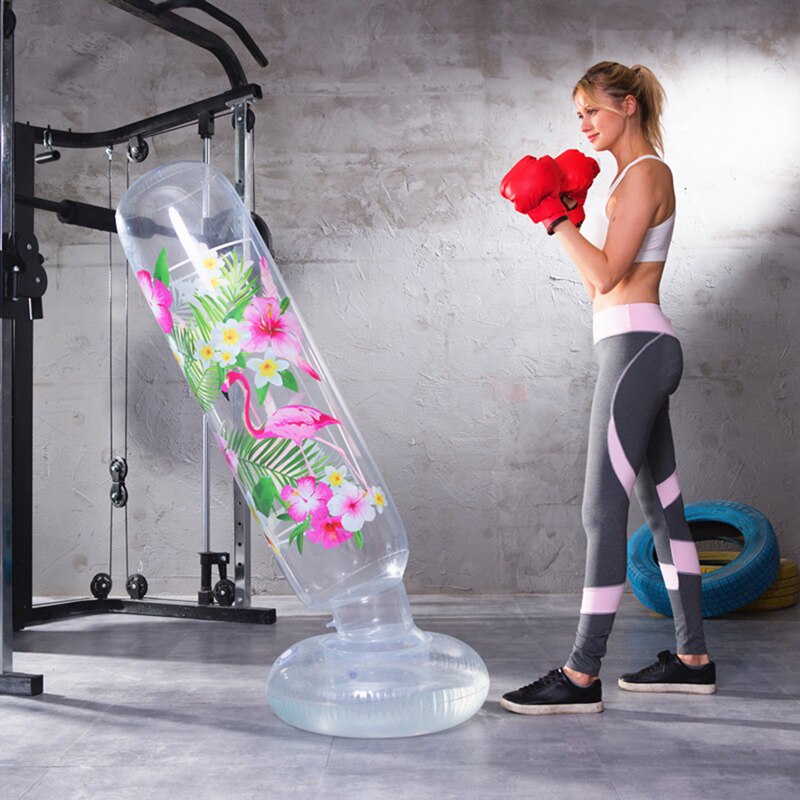 Vertikal oppblåsbar boksing pvc tykkere boksestolpe tumblercolumn punchingfitness verktøy