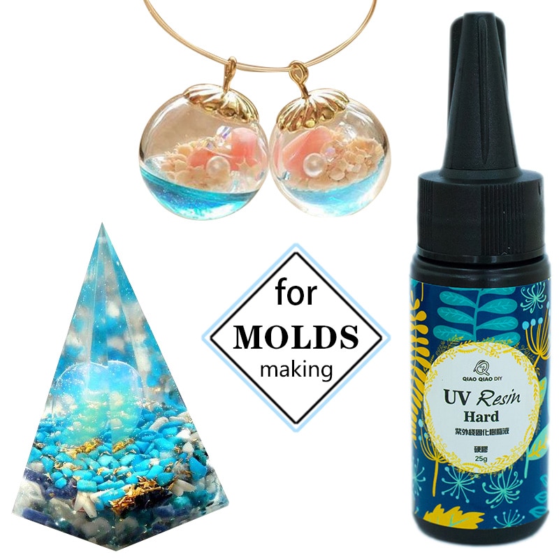 QIAOQIAO DIY hard uv resin 12 Size DIY Fast Curing UV Clear Hard Resin For Making Jewelry Handicrafts epoxy resin