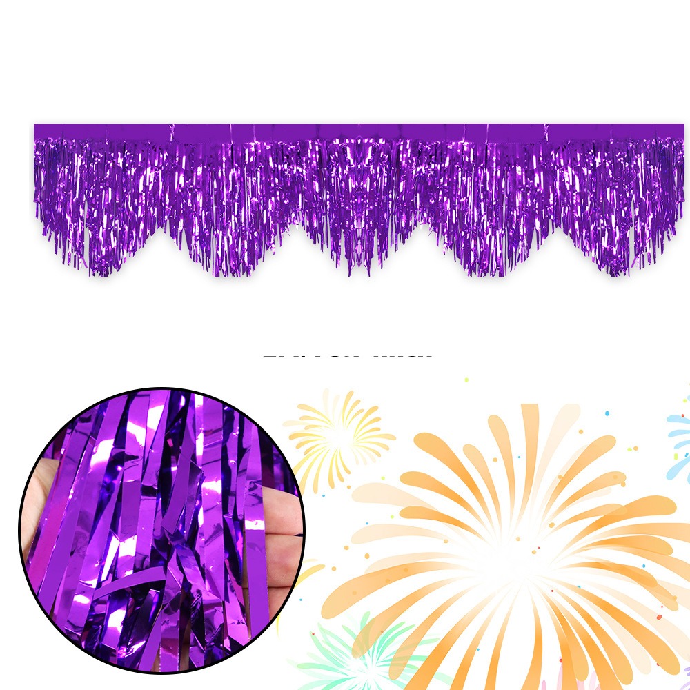 3 uds 50x200cm cortina de seda de lluvia ondulada PET cortina de lluvia decorativa con purpurina exquisita cortinas de fondo para decoración del hogar: Gris claro