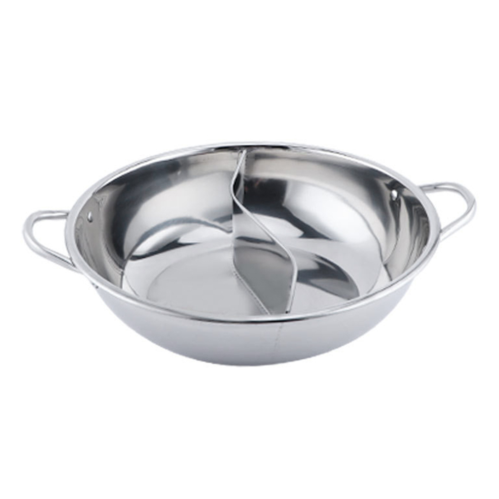 Thickened stainless steel split pot pot multi-function shabu-shabu Yuanyang pot and mother pot induction cooker household: A 34CM