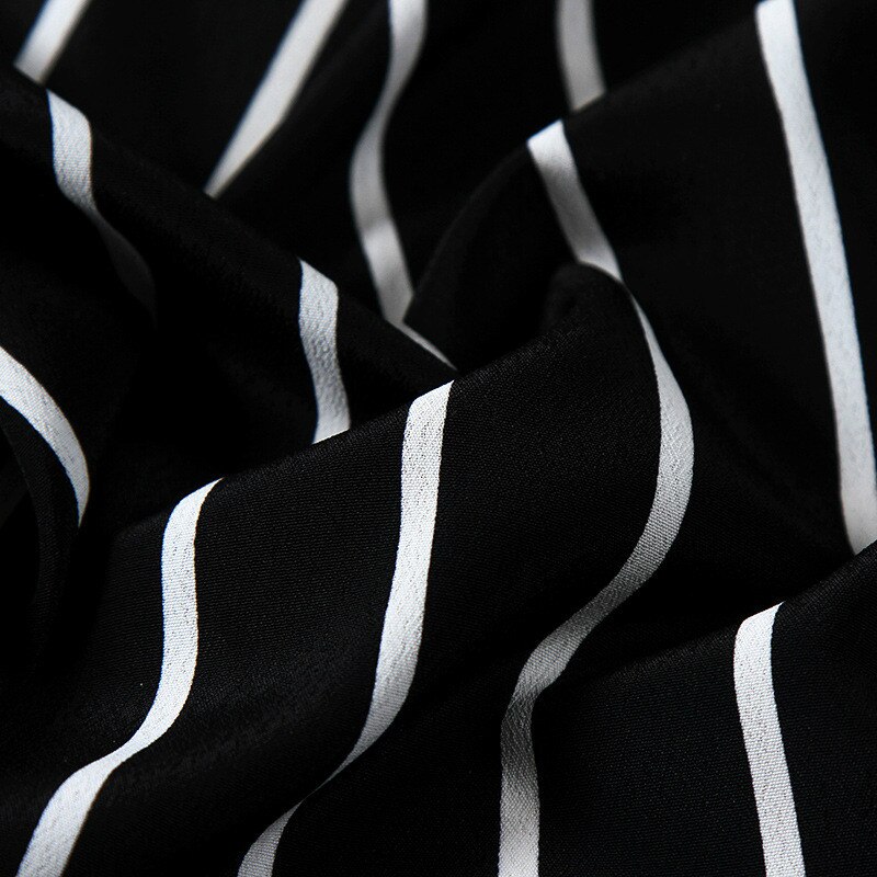 Simple Black & White Pinstripe Business Real Premier Quality Three Buttons Style Italian Fabric Soft main image 1