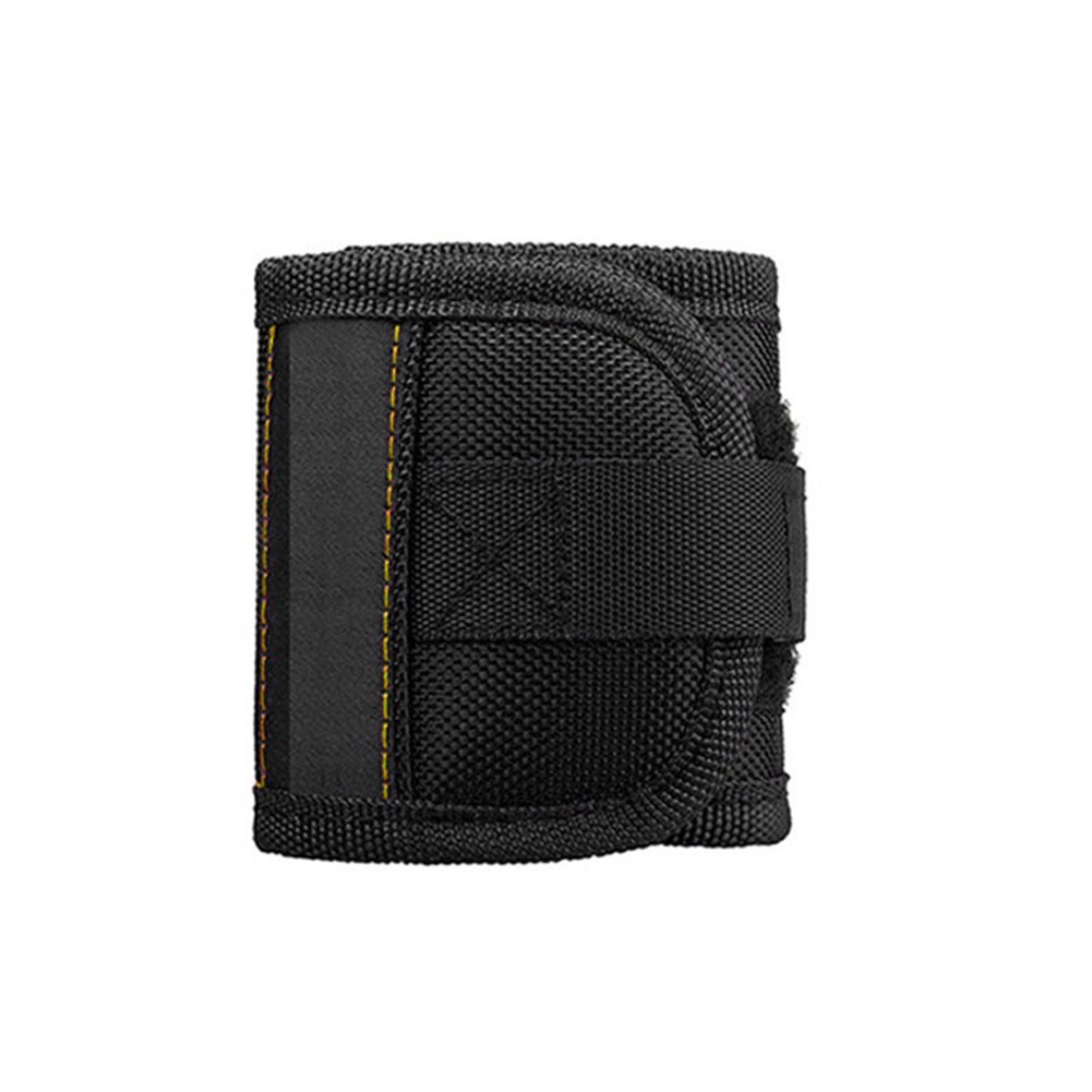 Muñequera magnética resistente, vendas de soporte de muñeca ajustables para tornillos, tuercas, pernos, herramienta de Portabrocas, Correa: Negro