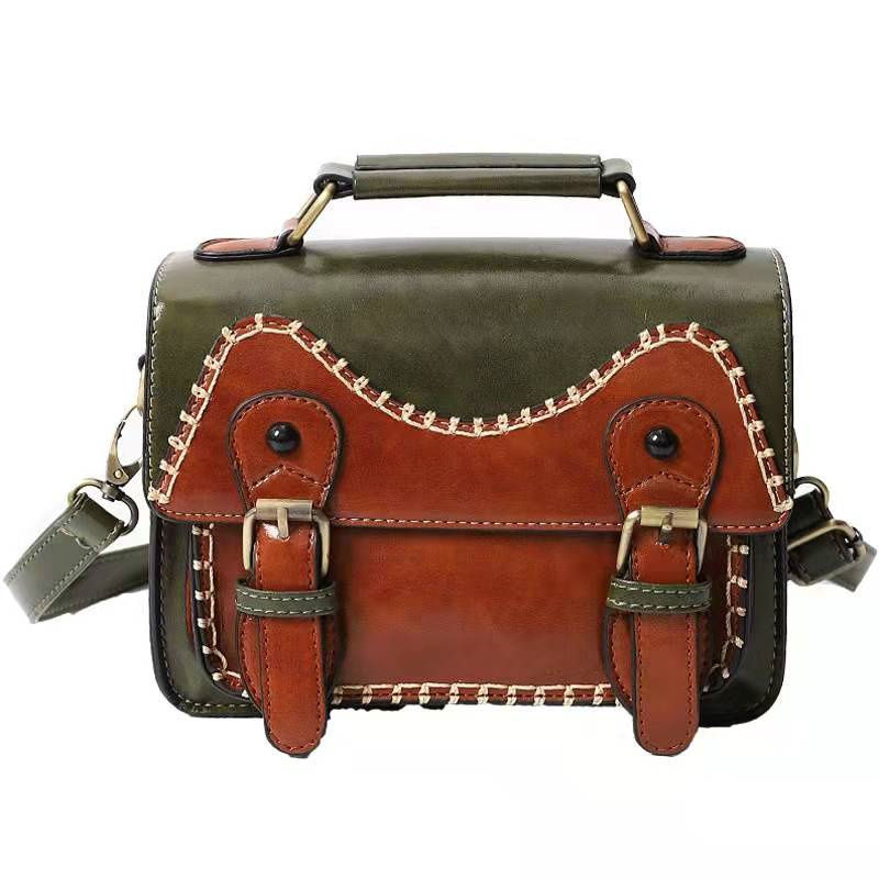 Mbti Vintage Japanse Stijl Schoudertas Vrouw Mode Hasp Patchwork Bolso Mujer Crossbody Sac A Main Studenten Daily Casual Tas