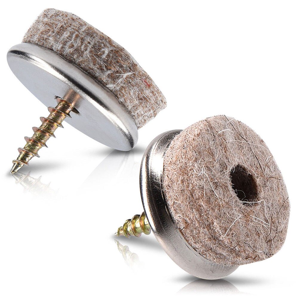 20 Meubels Anti-Slip Slijtvaste Vilt Slideway Met Schroef Stoel Vloer Bescherming Meubels Cup Meubels hardware