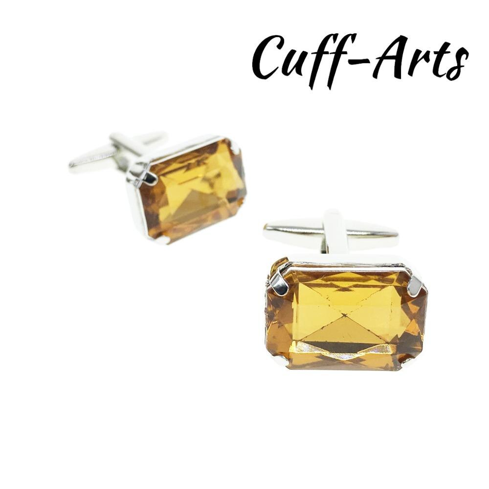 Boutons de manchette pour hommes, boutons de manchette en cristal, bijoux de couleur, boutons de manchette de chemise pour hommes, marque de luxe, boutons en cristal acrylique par cuffarts: C20147a
