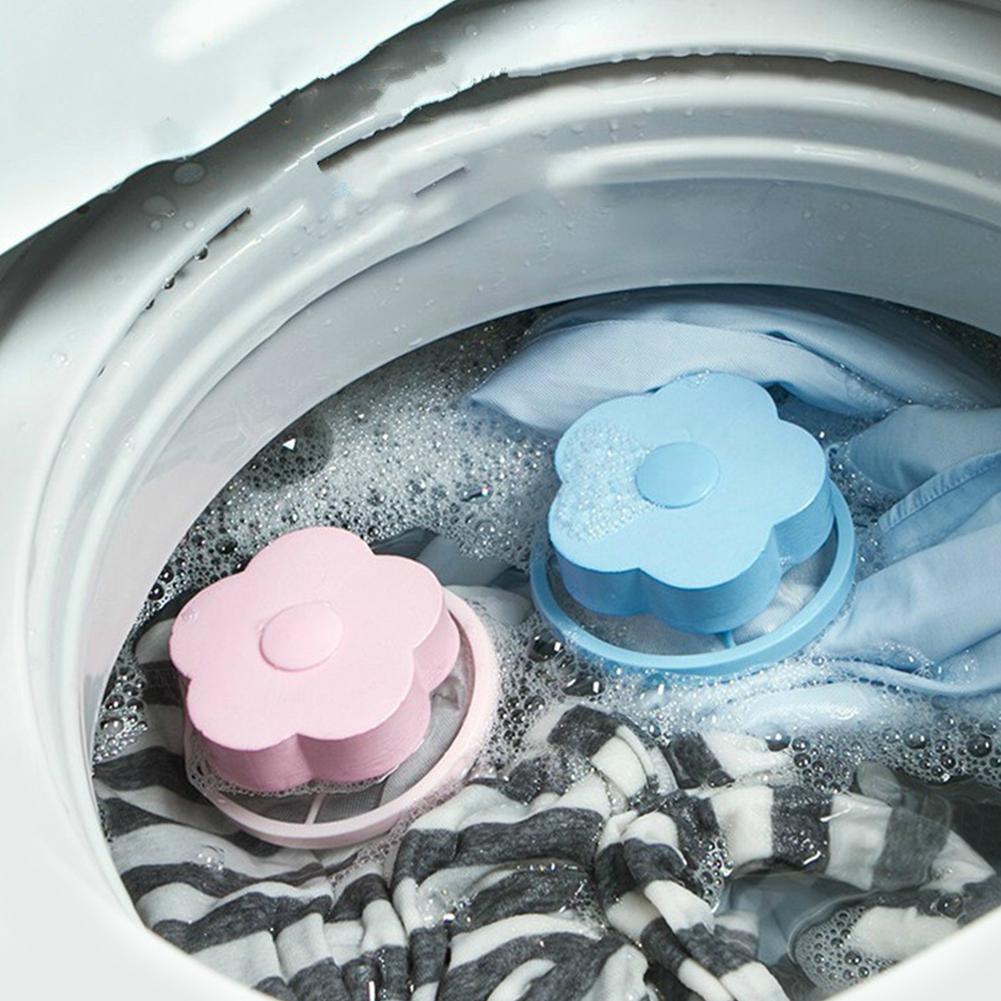 Bloemvorm Wasmachine Ontharing Was Bal Drijvende Filter Mesh Tas Accessoires