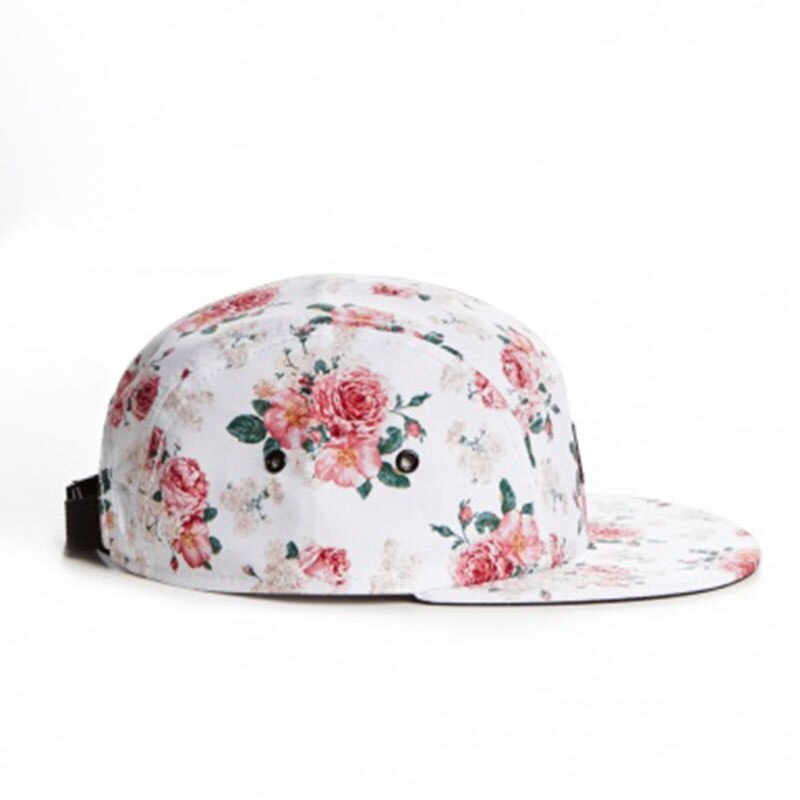 Fei m paris 5- panel kasket pige lyserøde blomster blomster snapback kasket til mænd kvinder voksen hat sol baseball kasket forår udendørs