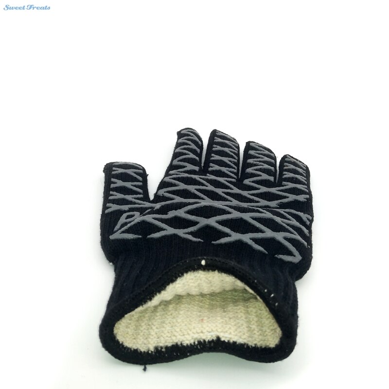 Sweettreats 10" Long Barbecue BBQ Gloves Pit Mitt Heat Resistant Fireplace BBQ Grill Kitchen Glove Microwave Oven Mitts