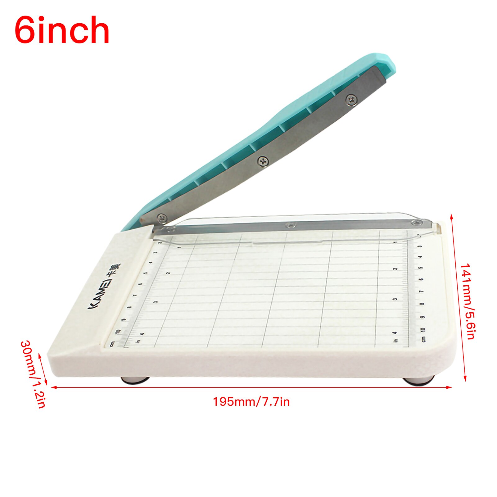 Mini Papier Trimmer Guillotine Cutter 6 Inch Cut Lengte Desktop Papier Snijmachine Met Security Cutter Hoofd Side Heerser: 6inch