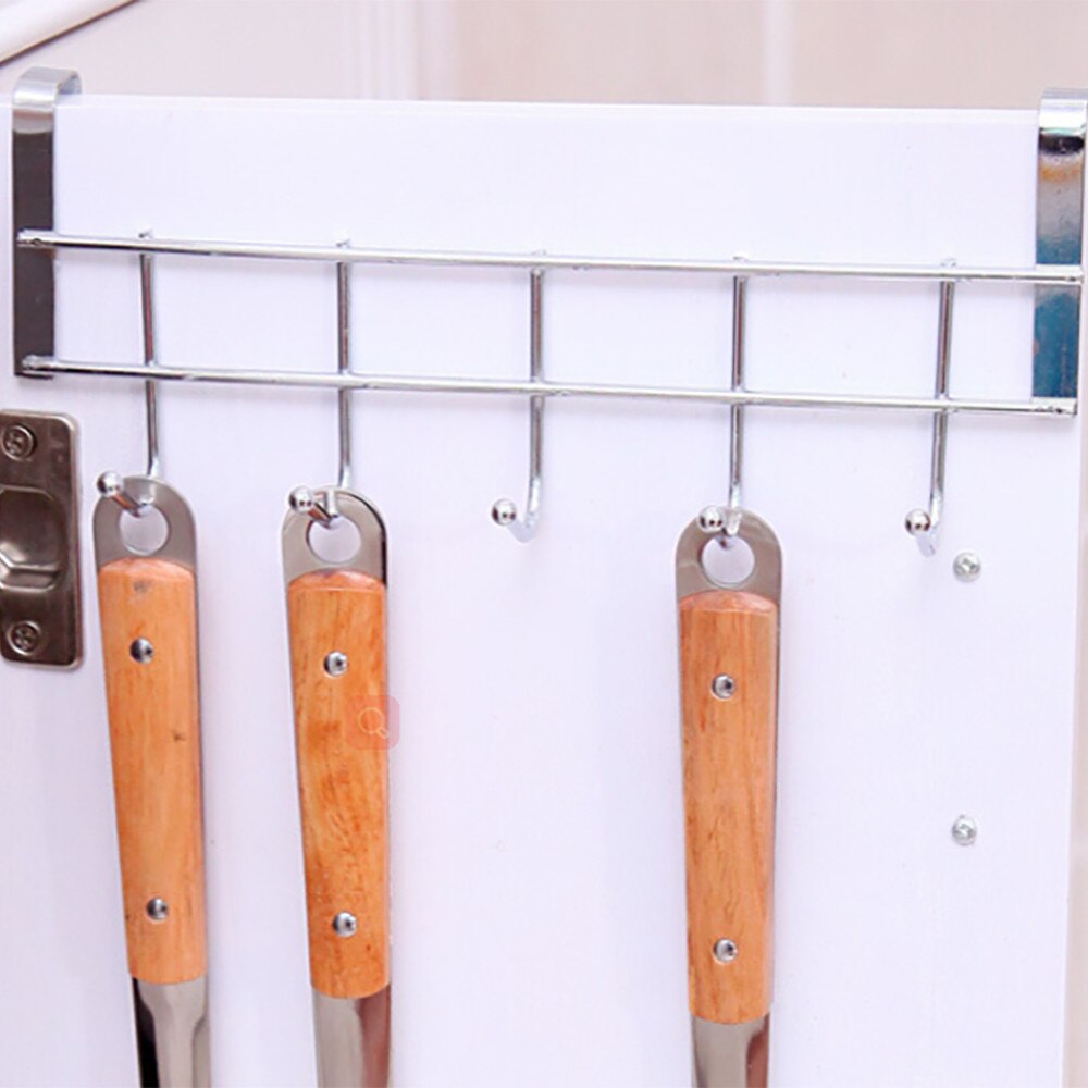 Wall Mount Hook Rack Rvs Kapstok Haken Met 5 Hanger Haken Doek Hanger Handdoek Coat Robe Badkamer Muur gemonteerd L * 5