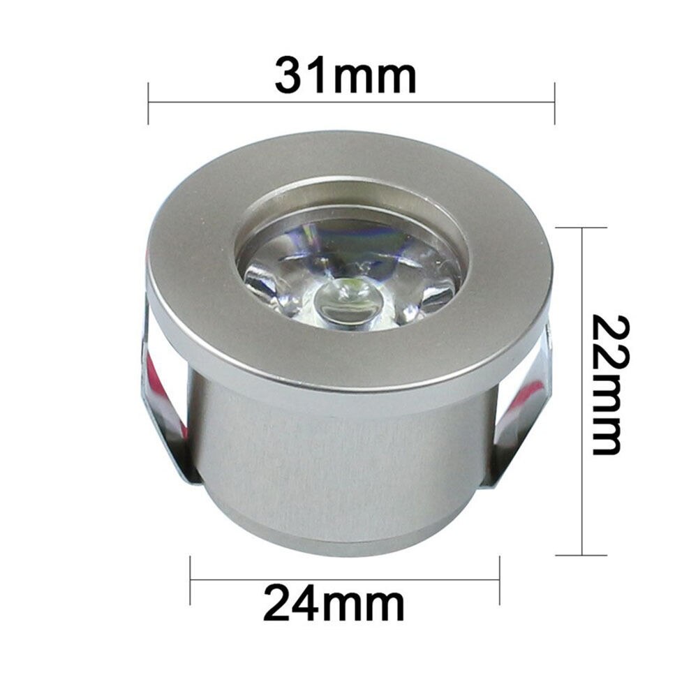 1/3w forsænket mini spotlight lampe loftmonteret led downlight loftlampe aluminium materiale lys farve hvid / varm hvid