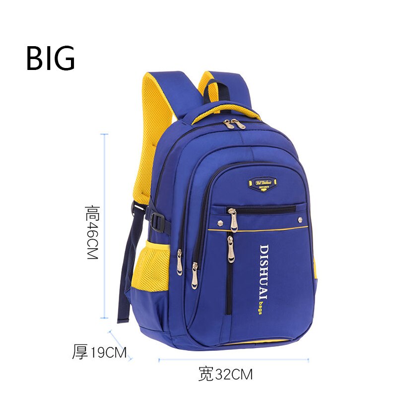 Kinder Schule Taschen für Jungen Kinder Schul Mädchen Wasserdicht Wear-resistant Ultra-licht Nylon Grundschule Rucksack Kind: Big royal blue